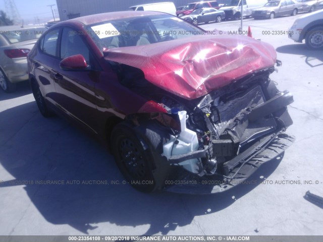 5NPD84LF9JH305888 - 2018 HYUNDAI ELANTRA SEL/VALUE/LIMITED RED photo 1