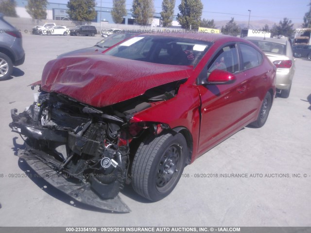 5NPD84LF9JH305888 - 2018 HYUNDAI ELANTRA SEL/VALUE/LIMITED RED photo 2