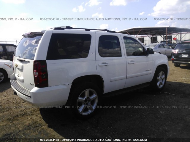 1GNFC130X7R303626 - 2007 CHEVROLET TAHOE C1500 WHITE photo 4