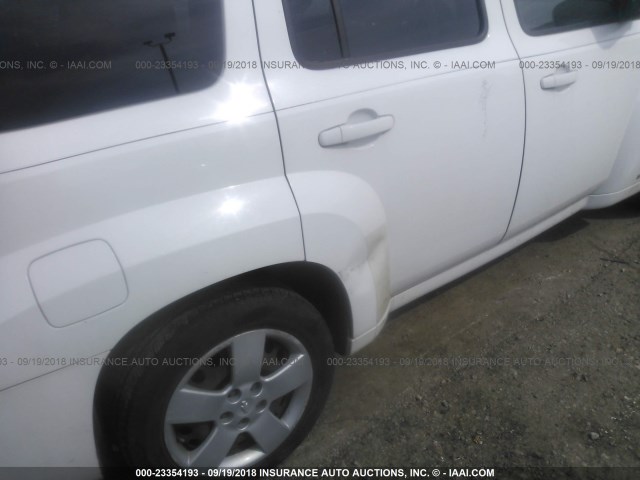 3GNDA13D78S539780 - 2008 CHEVROLET HHR LS WHITE photo 6