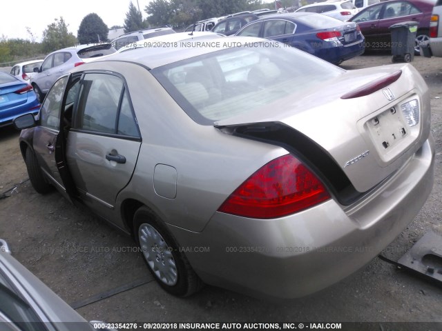 1HGCM56197A063067 - 2007 HONDA ACCORD VALUE GOLD photo 3