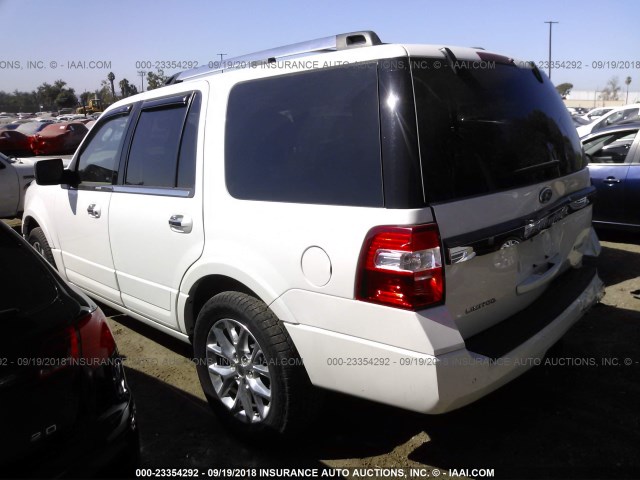 1FMJU2AT9FEF16880 - 2015 FORD EXPEDITION LIMITED WHITE photo 3