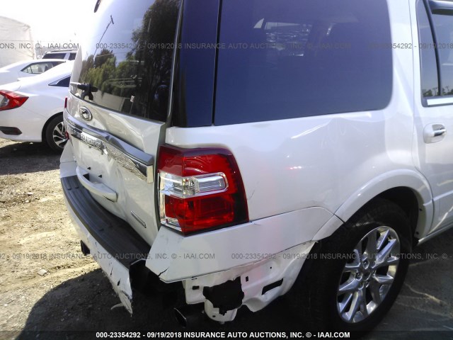 1FMJU2AT9FEF16880 - 2015 FORD EXPEDITION LIMITED WHITE photo 6