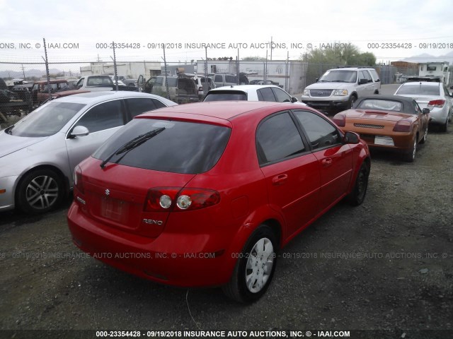 KL5JD66Z66K389523 - 2006 SUZUKI RENO RED photo 4