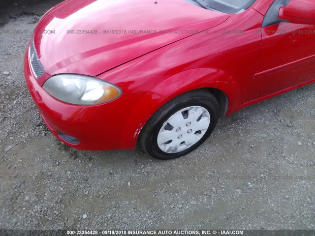 KL5JD66Z66K389523 - 2006 SUZUKI RENO RED photo 6