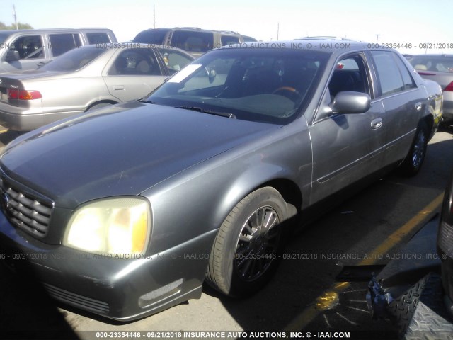 1G6KE57Y44U188820 - 2004 CADILLAC DEVILLE DHS GRAY photo 2