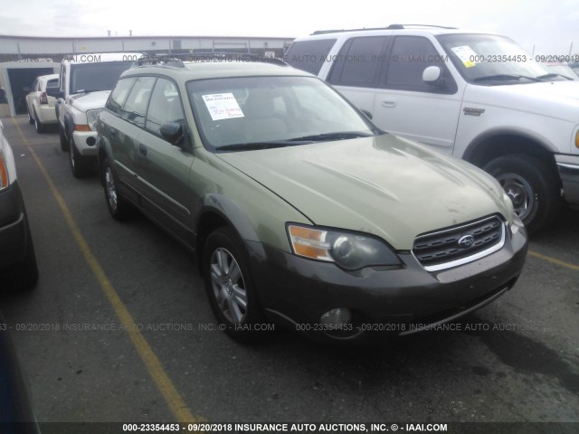 4S4BP61C457385993 - 2005 SUBARU LEGACY OUTBACK 2.5I GREEN photo 1