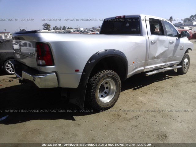 3C63RRHL9EG123683 - 2014 RAM 3500 SLT SILVER photo 4