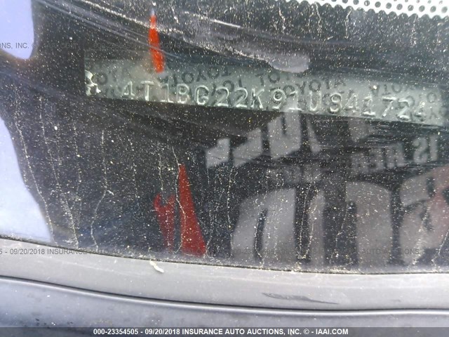 4T1BG22K91U841724 - 2001 TOYOTA CAMRY CE/LE/XLE 银色 照片 9