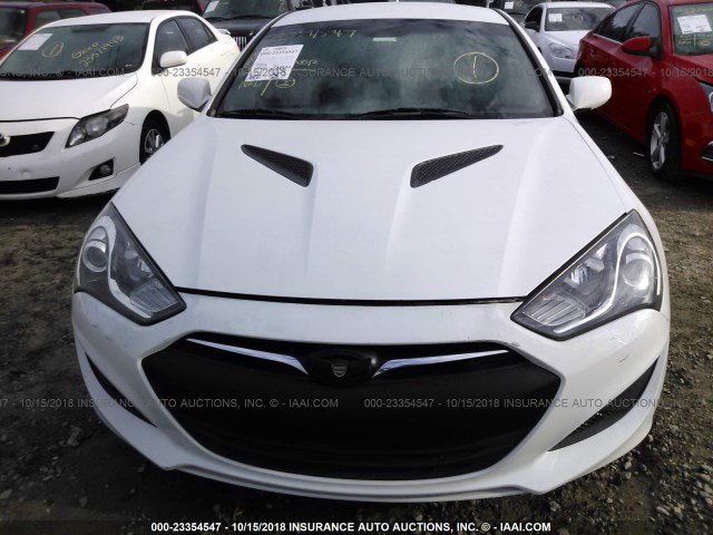 KMHHT6KD9DU102923 - 2013 HYUNDAI GENESIS COUPE 2.0T WHITE photo 6