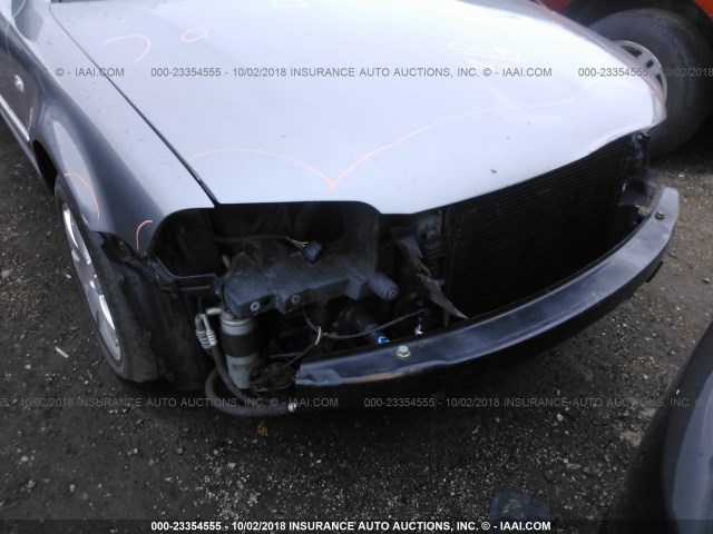 WVWRH63B22P341491 - 2002 VOLKSWAGEN PASSAT GLX BLACK photo 6