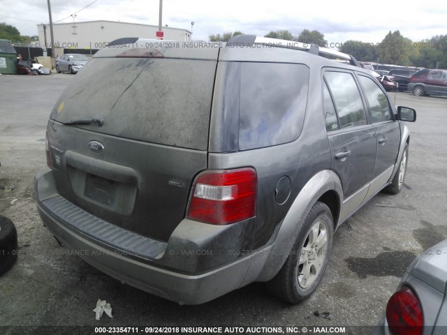 1FMDK02136GA00569 - 2006 FORD FREESTYLE SEL GRAY photo 4