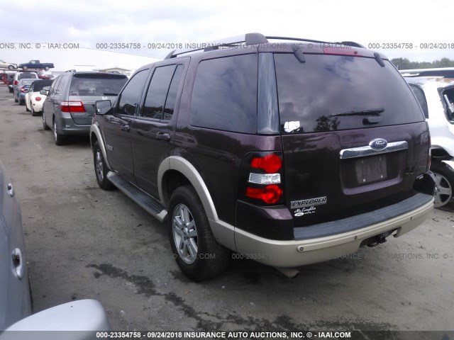 1FMEU64EX6UB12482 - 2006 FORD EXPLORER EDDIE BAUER BURGUNDY photo 3