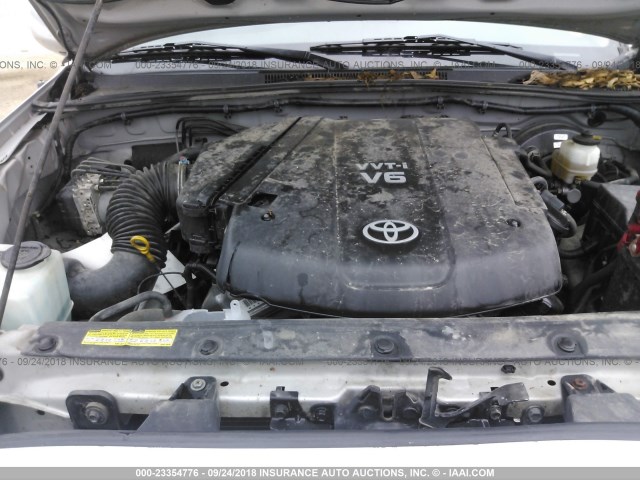 5TELU42N99Z625365 - 2009 TOYOTA TACOMA DOUBLE CAB 银色 照片 10