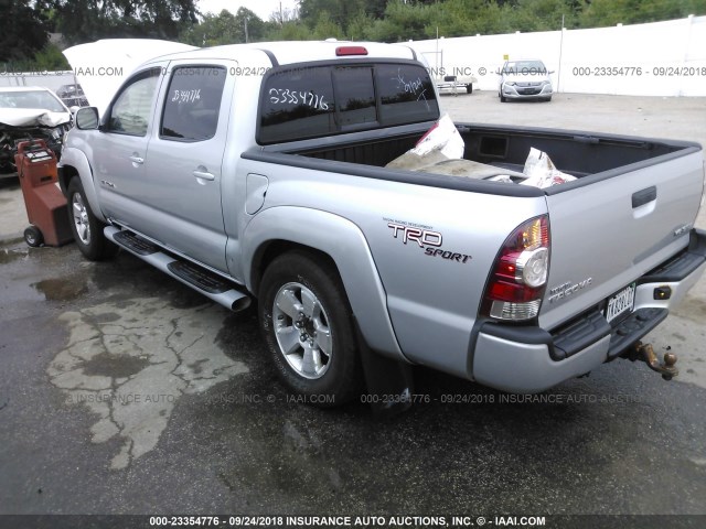 5TELU42N99Z625365 - 2009 TOYOTA TACOMA DOUBLE CAB 银色 照片 3
