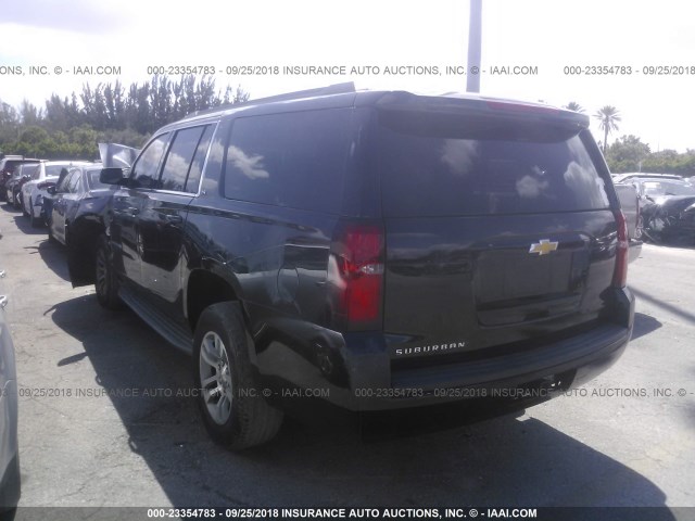 1GNSCHKC4FR255283 - 2015 CHEVROLET SUBURBAN C1500  LS BLACK photo 3