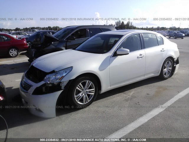 JN1CV6AP1DM726464 - 2013 INFINITI G37 JOURNEY/SPORT WHITE photo 2