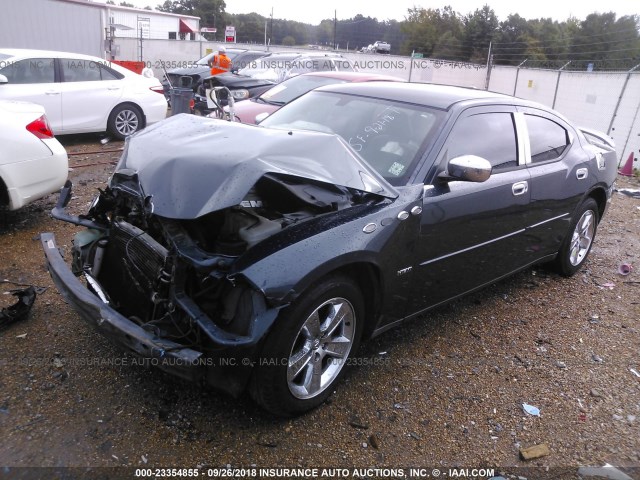 2B3KA53H87H891599 - 2007 DODGE CHARGER R/T Dark Blue photo 2