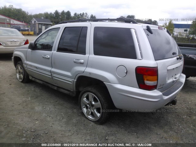 1J8GW68J23C580912 - 2003 JEEP GRAND CHEROKEE OVERLAND SILVER photo 3