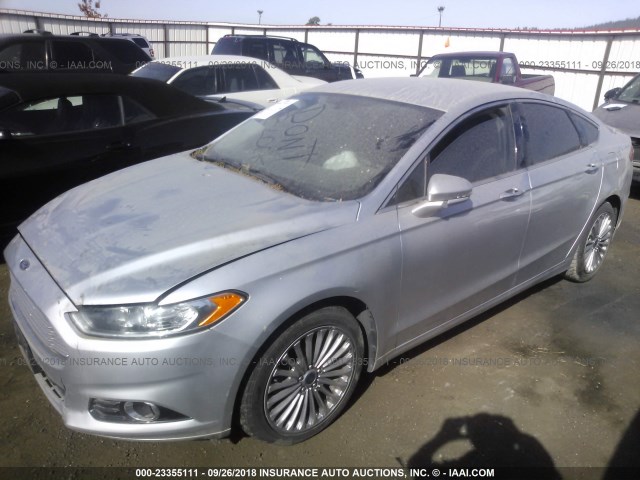 3FA6P0K97ER260653 - 2014 FORD FUSION TITANIUM SILVER photo 2