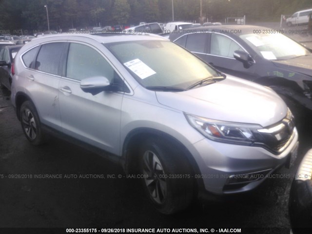 5J6RM4H96FL130663 - 2015 HONDA CR-V TOURING SILVER photo 1