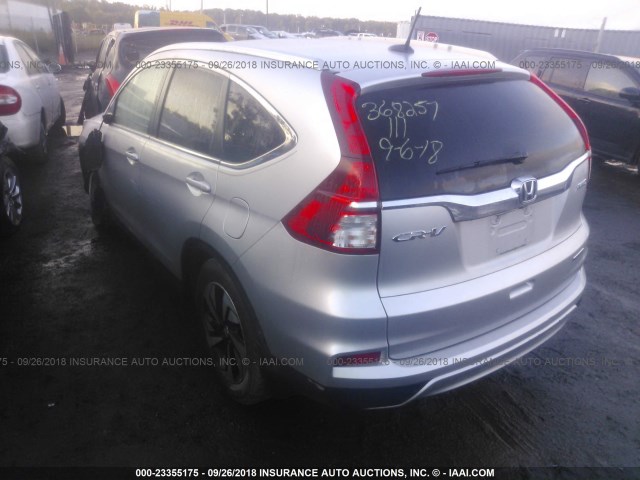 5J6RM4H96FL130663 - 2015 HONDA CR-V TOURING SILVER photo 3