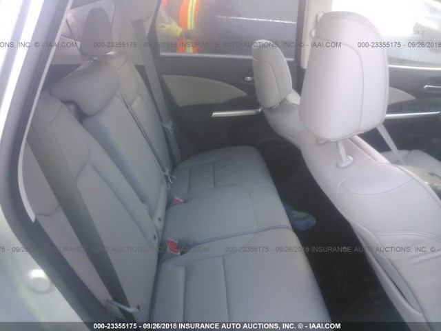 5J6RM4H96FL130663 - 2015 HONDA CR-V TOURING SILVER photo 8