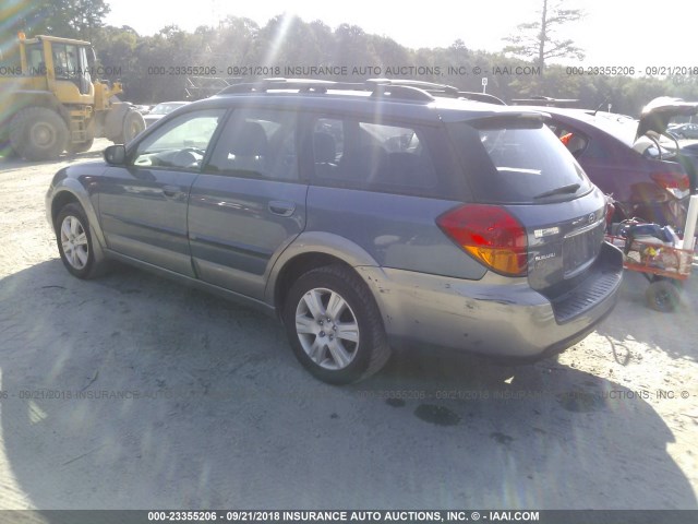 4S4BP62C857357970 - 2005 SUBARU LEGACY OUTBACK 2.5I LIMITED BLUE photo 3