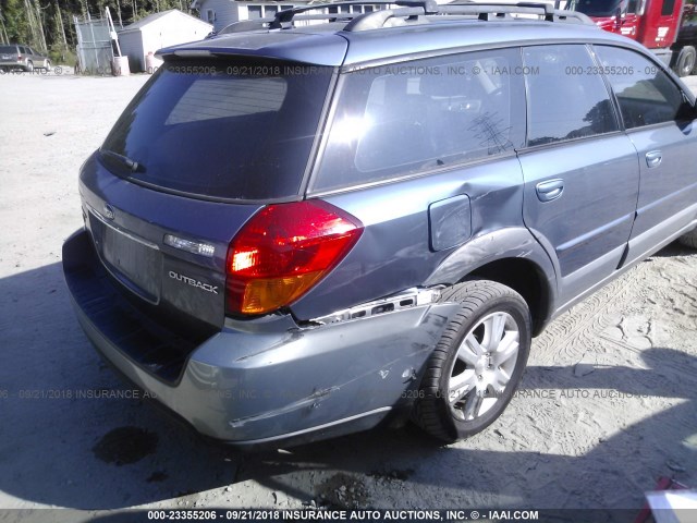 4S4BP62C857357970 - 2005 SUBARU LEGACY OUTBACK 2.5I LIMITED BLUE photo 6