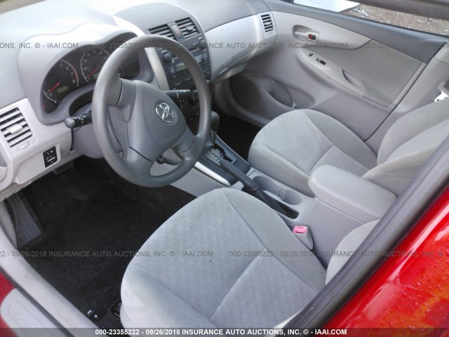 JTDBL40E39J009074 - 2009 TOYOTA COROLLA LE/XLE RED photo 5