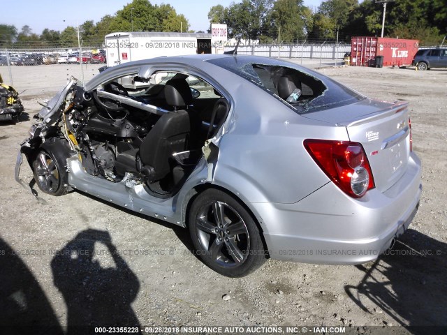 1G1JG5SB2E4186645 - 2014 CHEVROLET SONIC RS SILVER photo 3