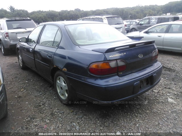 1G1NE52JX16176247 - 2001 CHEVROLET MALIBU LS BLUE photo 3