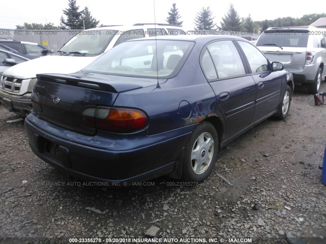 1G1NE52JX16176247 - 2001 CHEVROLET MALIBU LS BLUE photo 4
