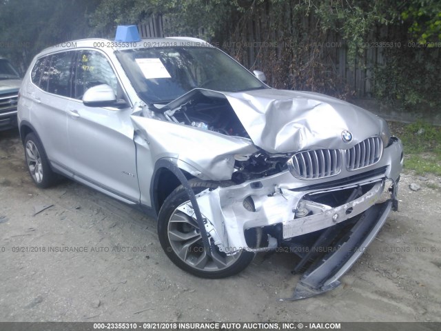 5UXWX9C52G0D65258 - 2016 BMW X3 XDRIVE28I SILVER photo 1