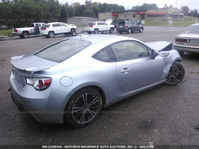 JF1ZCAC13G8603454 - 2016 SUBARU BRZ 2.0 LIMITED/BLUE.SERIES SILVER photo 4