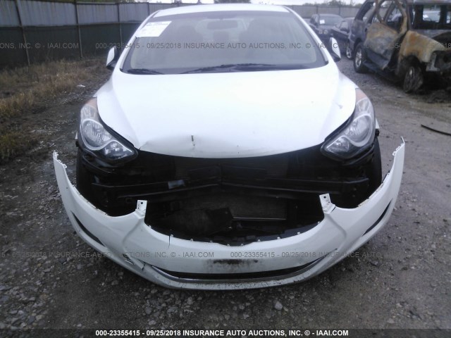 5NPDH4AE0BH048213 - 2011 HYUNDAI ELANTRA GLS/LIMITED WHITE photo 6