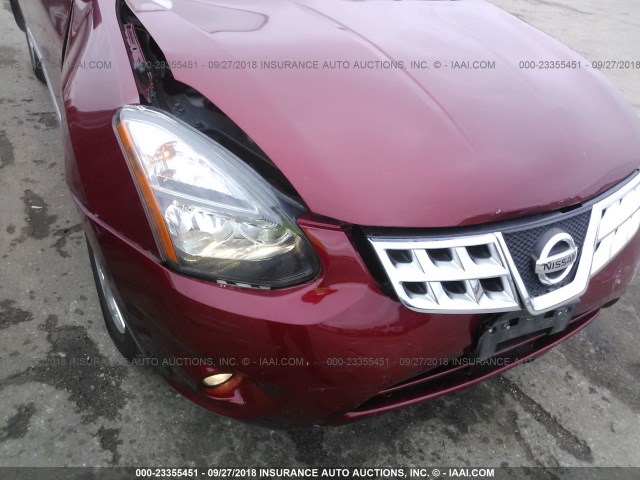 JN8AS5MT7FW150195 - 2015 NISSAN ROGUE SELECT S BURGUNDY photo 6