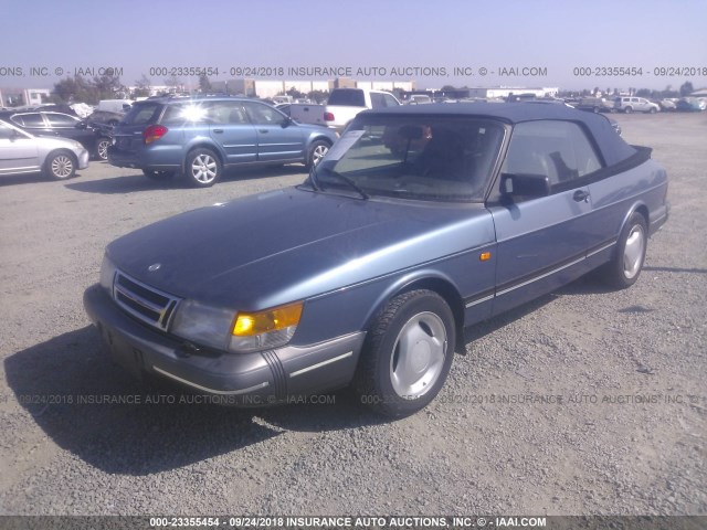 YS3AK75E3P7000158 - 1993 SAAB 900 S BLUE photo 2