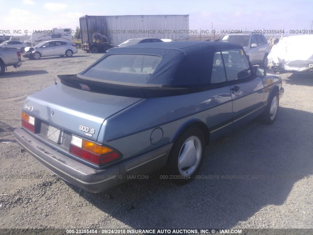 YS3AK75E3P7000158 - 1993 SAAB 900 S BLUE photo 4