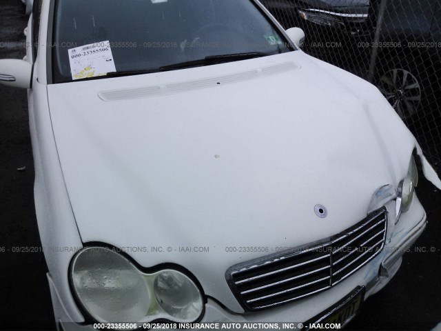 WDBRF52H36F746467 - 2006 MERCEDES-BENZ C GENERATION 2006 230 WHITE photo 10