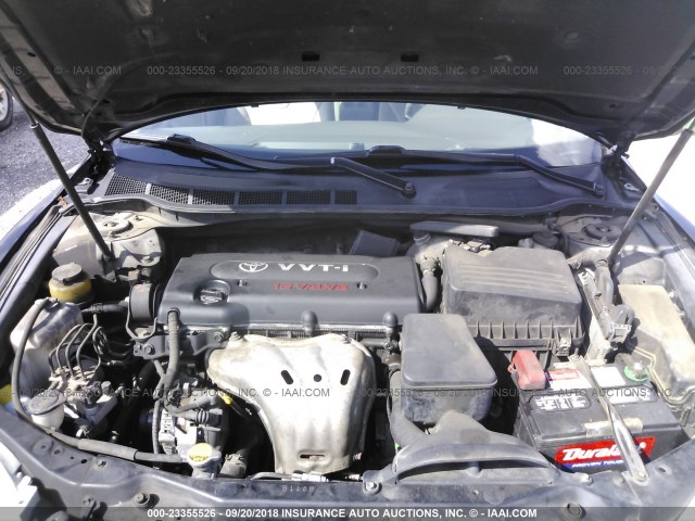 4T1BE46K78U786695 - 2008 TOYOTA CAMRY CE/LE/XLE/SE BLACK photo 10