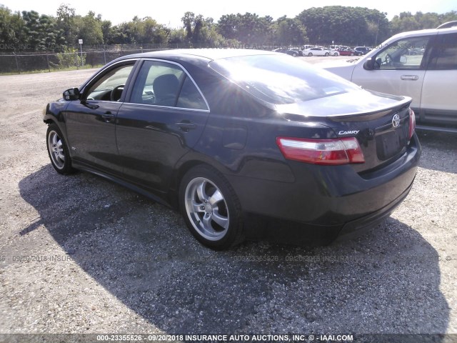 4T1BE46K78U786695 - 2008 TOYOTA CAMRY CE/LE/XLE/SE BLACK photo 3