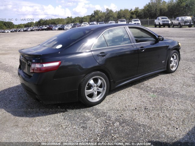 4T1BE46K78U786695 - 2008 TOYOTA CAMRY CE/LE/XLE/SE BLACK photo 4