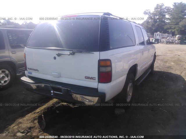 3GKFK16Z85G135234 - 2005 GMC YUKON XL K1500 WHITE photo 4