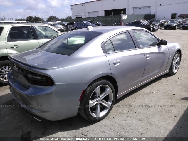 2C3CDXCT5JH175474 - 2018 DODGE CHARGER R/T SILVER photo 4