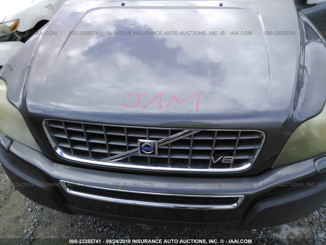 YV1CZ852651185016 - 2005 VOLVO XC90 V8 GRAY photo 10