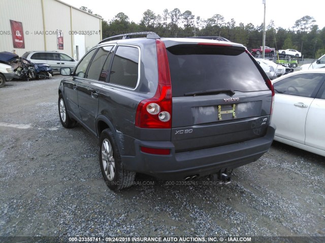 YV1CZ852651185016 - 2005 VOLVO XC90 V8 GRAY photo 3