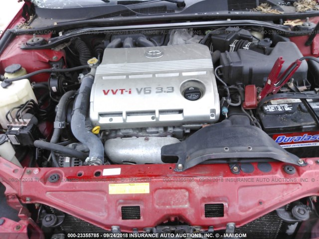 4T1CA38P34U019777 - 2004 TOYOTA CAMRY SOLARA SE/SLE წითელი ფოტო 10