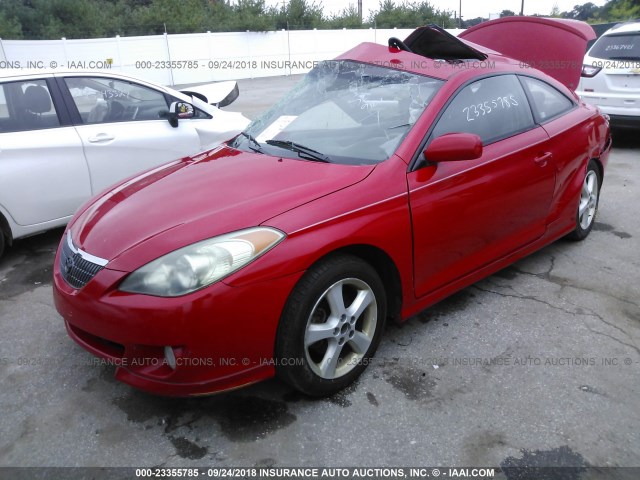 4T1CA38P34U019777 - 2004 TOYOTA CAMRY SOLARA SE/SLE წითელი ფოტო 2
