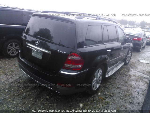 4JGBF71E37A151666 - 2007 MERCEDES-BENZ GL 450 4MATIC BLACK photo 4